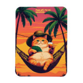 Magnet Flexible Drôle Rétro Vacances de chats d'été (Vertical)