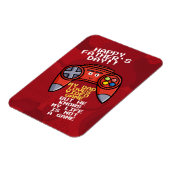 Magnet Flexible Drôle Rouge Joystick Fête des pères Salutation (Côté Gauche)