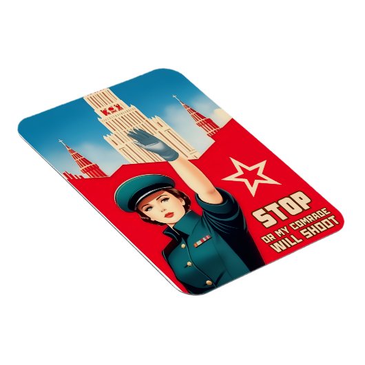 Magnet Flexible Drôle style rétro URSS Humour communiste (Côté Droit)