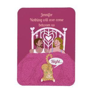 Magnet Flexible Drôle toi et moi et le chat Custom Valentine