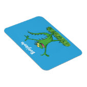 Magnet Flexible Drôle vert souriant animé lézard d'iguane (Côté Droit)