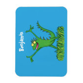Magnet Flexible Drôle vert souriant animé lézard d'iguane (Vertical)