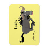 Magnet Flexible Drôle wildebeest tourner dessin animé illustration (Vertical)