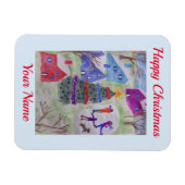 Magnet flexible du village de Noël (Horizontal)