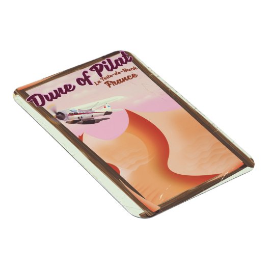Magnet Flexible Dune de Pilat, Dunes affiche de voyage France vint (Côté Droit)
