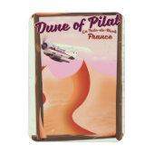 Magnet Flexible Dune de Pilat, Dunes affiche de voyage France vint (Vertical)