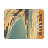 Magnet Flexible Dunes de l'ours couchage National Lakeshore Art de (Horizontal)