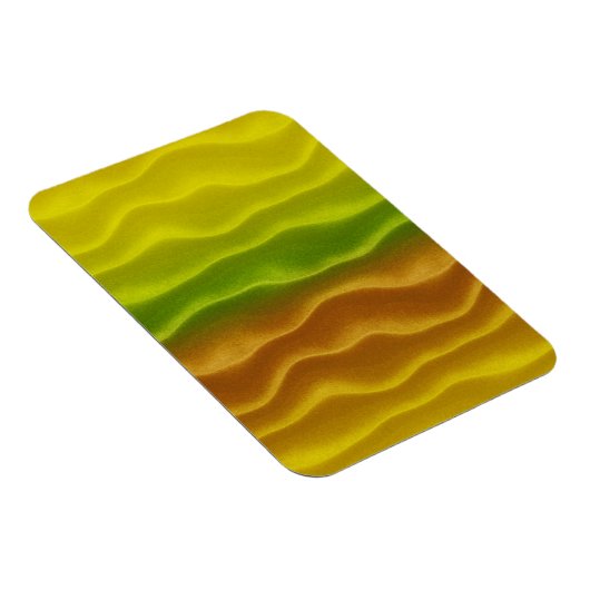 Magnet Flexible Dunes de sable jaune orange et vert (Côté Droit)