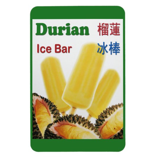 Magnet Flexible Durian Ice Bar Tropical Fruit Popsicle (Vertical)
