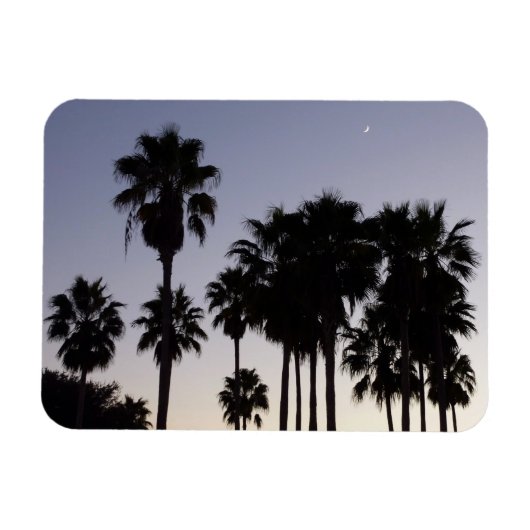 Magnet Flexible Dusk avec palmiers Scène tropicale (Horizontal)