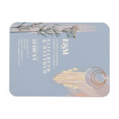 Magnet Flexible Dusty Blue Boho Wedding Invitations (Horizontal)