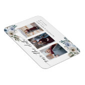 Magnet Flexible Dusty Blue Photo Wedding Enregistrer la date Elega (Côté Droit)
