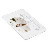 Magnet Flexible Dusty Blue Romantic Brossé Cadre Enregistrer La Da (Côté Droit)