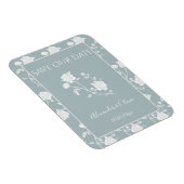 Magnet Flexible Dusty Blue Rose Enregistrer l'aimant Date (Côté Droit)