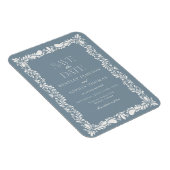 Magnet Flexible Dusty Blue Talavera Tile Fiesta Enregistrer la dat (Côté Droit)