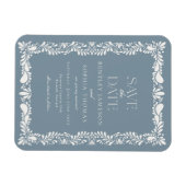 Magnet Flexible Dusty Blue Talavera Tile Fiesta Enregistrer la dat (Horizontal)