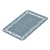 Magnet Flexible Dusty Blue Talavera Tile Fiesta Enregistrer la dat (Côté Gauche)
