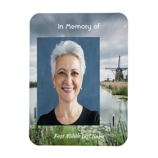Magnet Flexible Dutch Netherlands windmill Memorial Keepsake (Vertical)