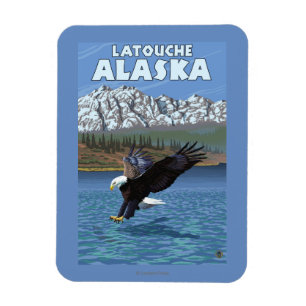 Magnet Flexible Eagle chauve plongeant - Latouche, Alaska