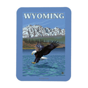 Magnet Flexible Eagle chauve plongeant - le Wyoming