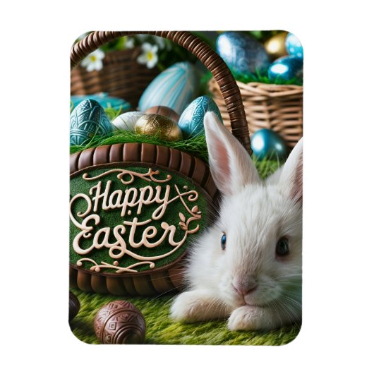 Magnet Flexible Easter Bunny Chocolate Egg (Vertical)