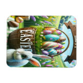 Magnet Flexible Easter Bunny Chocolate Egg (Horizontal)