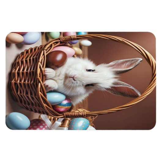 Magnet Flexible Easter Bunny Chocolate Egg (Horizontal)