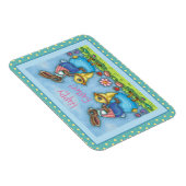 MAGNET FLEXIBLE EASTER BUNNY ÉQUITATION CUTE POULET EN OEUF BLEU,  (Côté Droit)