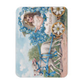 Magnet Flexible Easter egg carriage ride with lambs (Vertical)