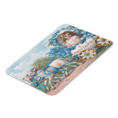 Magnet Flexible Easter egg carriage ride with lambs (Côté Gauche)