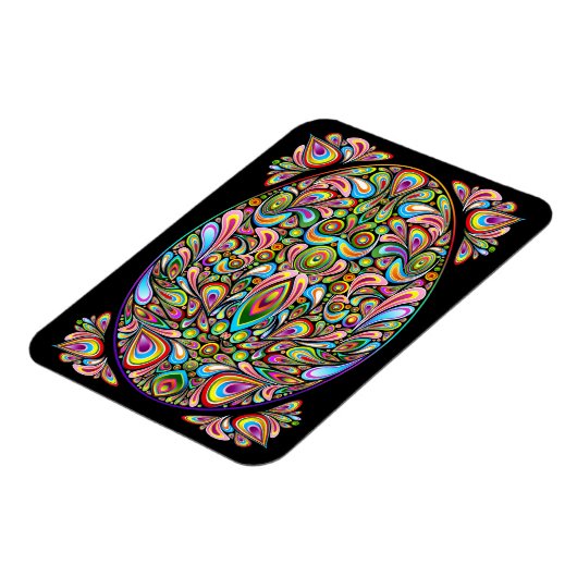 Magnet Flexible Easter Egg Psychedelic Design (Côté Gauche)