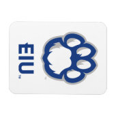 Magnet Flexible Eastern Illinois Panthers Empreinte de patte & EIU (Horizontal)