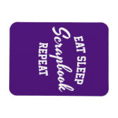 Magnet Flexible Eat Sleep Scrapbook Répéter Scrapbooking (Horizontal)