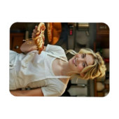 Magnet Flexible Eating Pizza Photo Personalize Customize (Horizontal)