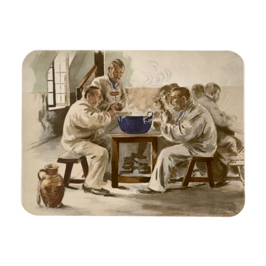 Magnet Flexible Eating Soup at the Barracks, from 'L'Estampe Moder (Horizontal)