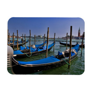 Magnet Flexible Eau du Grand Canal avec des bateaux gondalo aligné