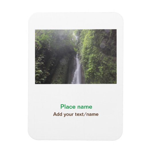 Magnet Flexible eau océan plage photo ajouter nom texte place été (Vertical)