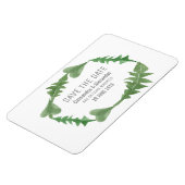 Magnet Flexible Eau verte Foliage Enregistrer la date (Côté Gauche)