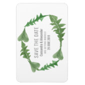 Magnet Flexible Eau verte Foliage Enregistrer la date (Vertical)