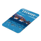 Magnet Flexible Ebensee Autriche Travel Art Vintage (Côté Gauche)