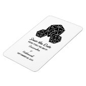 Magnet Flexible Ebony D20 dés Enregistrer l'aimant de date (Côté Gauche)