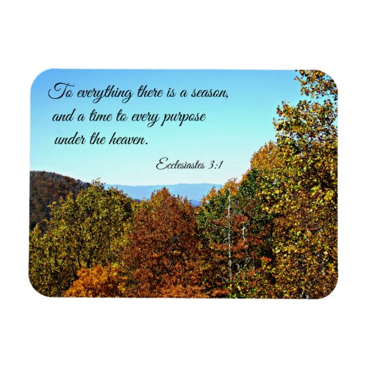 Magnet Flexible Ecclesiastes 3:1 À tout il y a une saison.. (Horizontal)