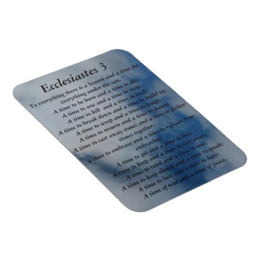 Magnet Flexible Ecclesiastes 3 aimant (Côté Droit)