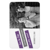 Magnet Flexible Éclat moderne Enregistrer l'aimant de date (violet (Vertical)