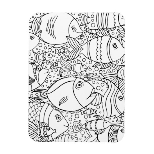 Magnet Flexible École De Poisson Inspiré (Vertical)