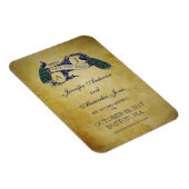 Magnet Flexible Économies rustiques de paon la date (Côté Droit)