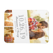 Magnet Flexible Économisez La Date De 3 Photo Intemporelle (Horizontal)