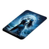 Magnet Flexible Économisez la date de mariage du couple de squelet (Côté Gauche)