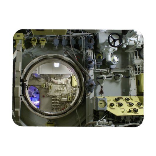 Magnet Flexible écoutille sur un ancien sous-marin rétro (Horizontal)