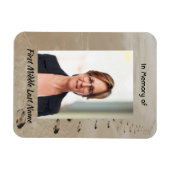 Magnet Flexible Écriture chrétienne Cadeau Empreintes dans le sabl (Horizontal)